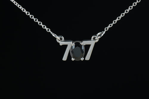 Black 707 necklace in sterling silver