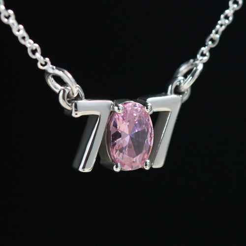 Pink 707 necklace in sterling silver
