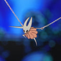 Close-up of hari necklace pendant in sterling silver