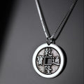 Sterling silver hexagram coin necklace
