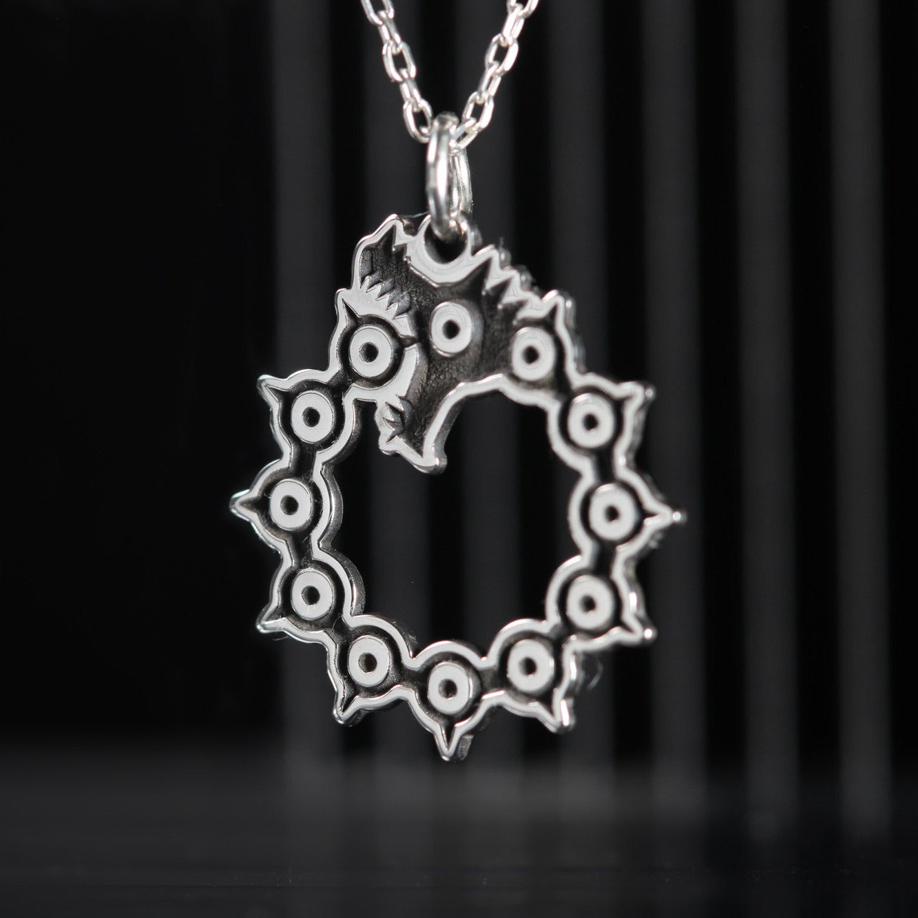 Ikari necklace in sterling silver inspired by wrath