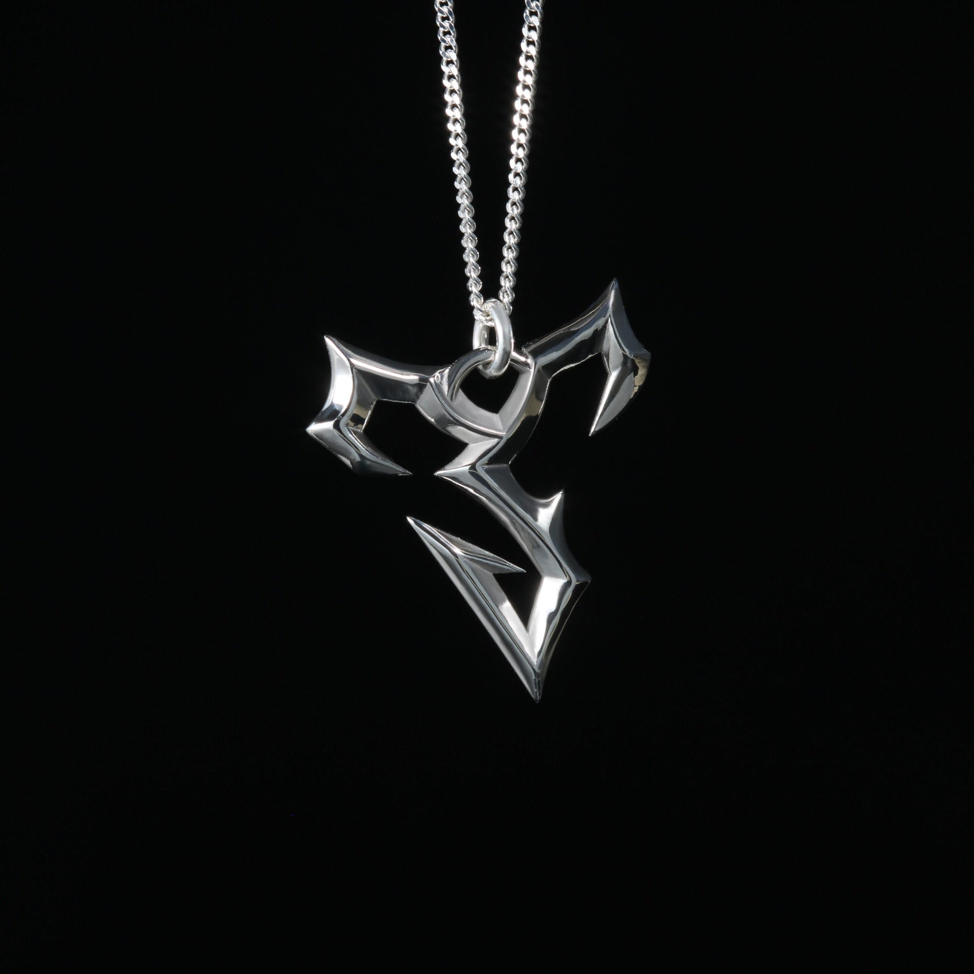 Sterling silver kanata horizon symbol necklace
