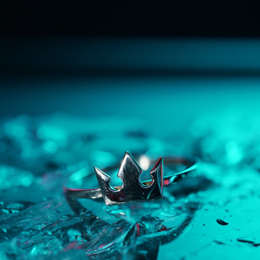 Korona ring worn, showing elegant and symbolic crown design