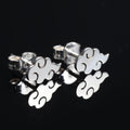 Kumo earrings worn, showing subtle and minimal cloud design