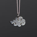 Red cloud necklace in sterling silver
