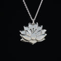 Sterling silver lotus flower necklace – Ren Necklace