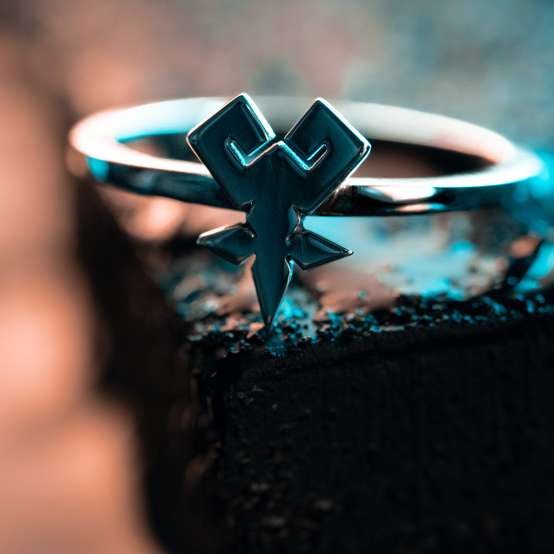 Shihan ring worn, showing elegant and symbolic design