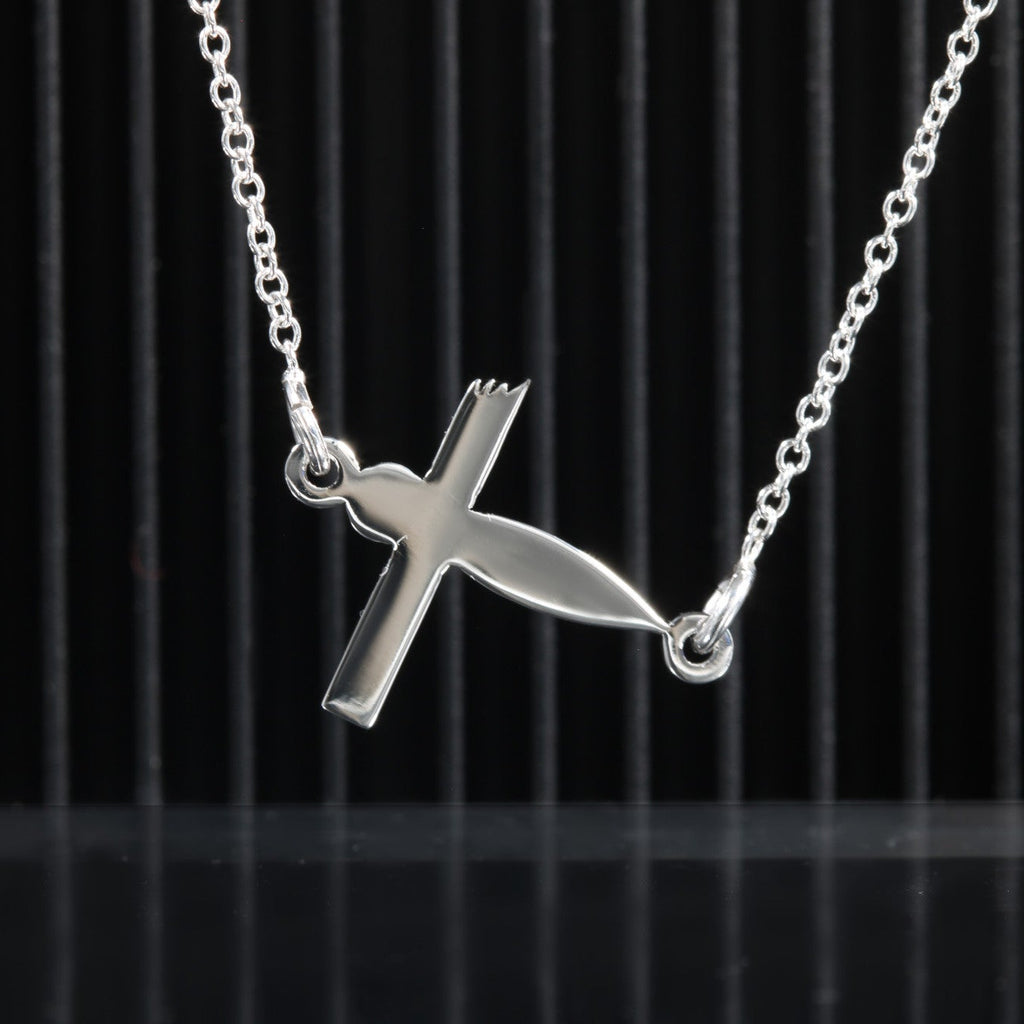 Detail of the sterling silver shikigami necklace