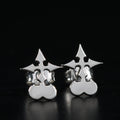 Utsuro stud earrings in sterling silver with symbolic design inspired by absence and minimal form