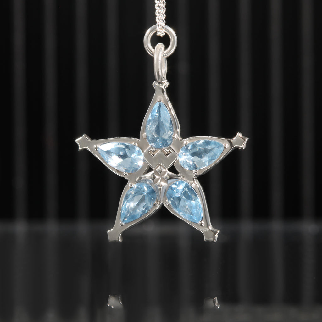 Blue Wayfinder necklace in sterling silver
